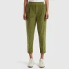 Chinos in velvet with stretch waist