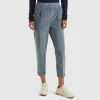 Chinos in velvet with stretch waist