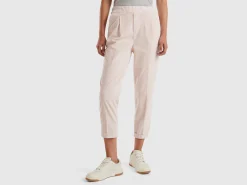 Chinos in velvet with stretch waist