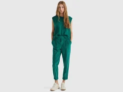 Chinos in velvet with stretch waist