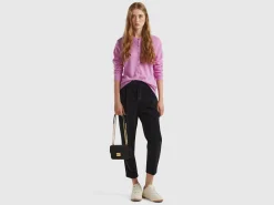 Chinos in velvet with stretch waist