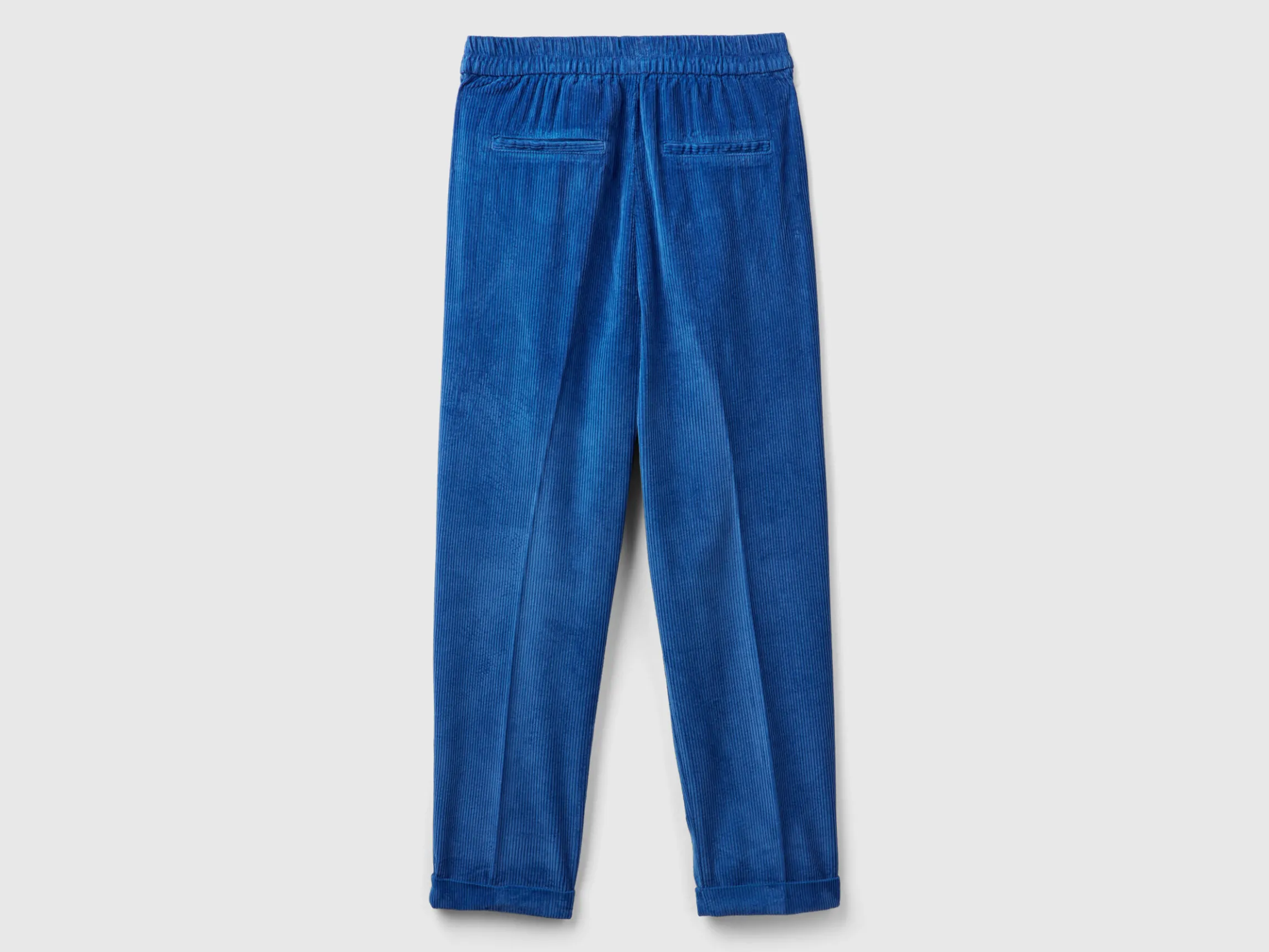 Chinos in velvet with stretch waist