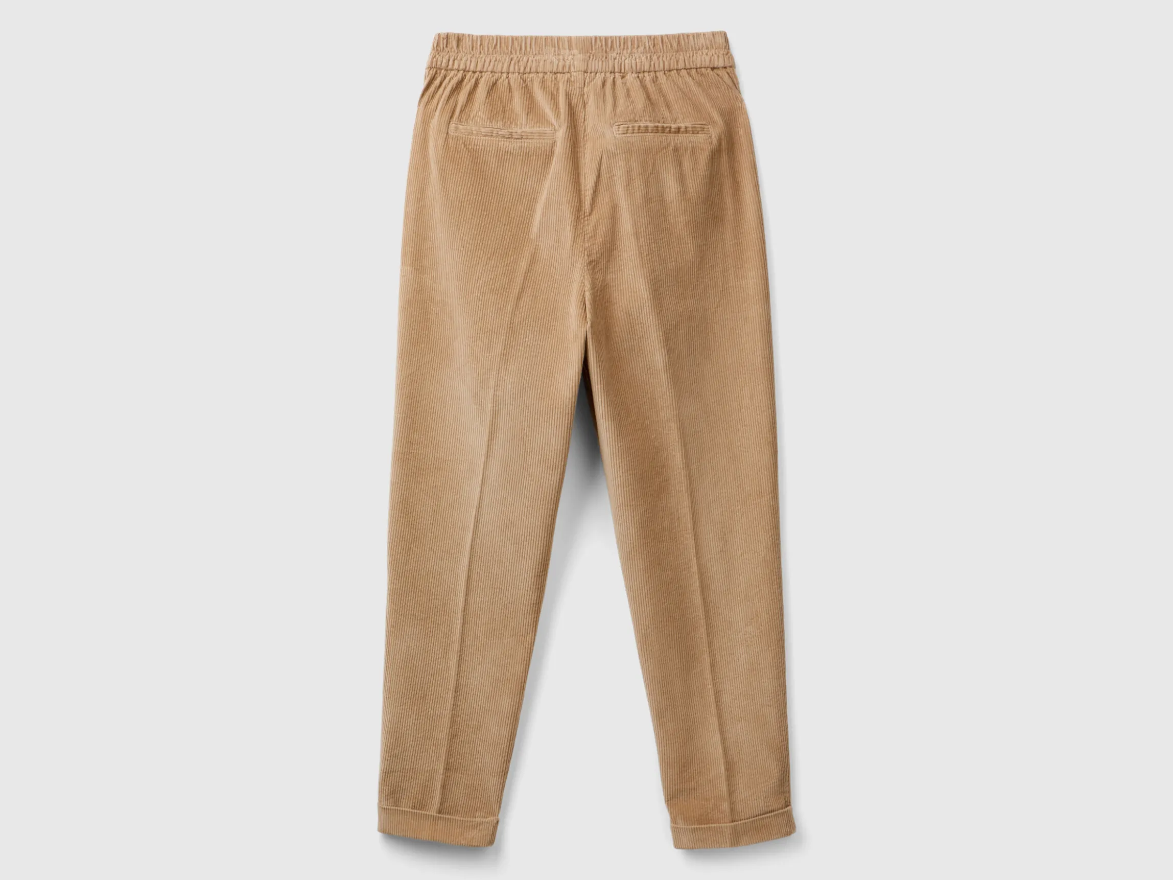 Chinos in velvet with stretch waist
