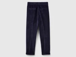 Chinos in velvet with stretch waist