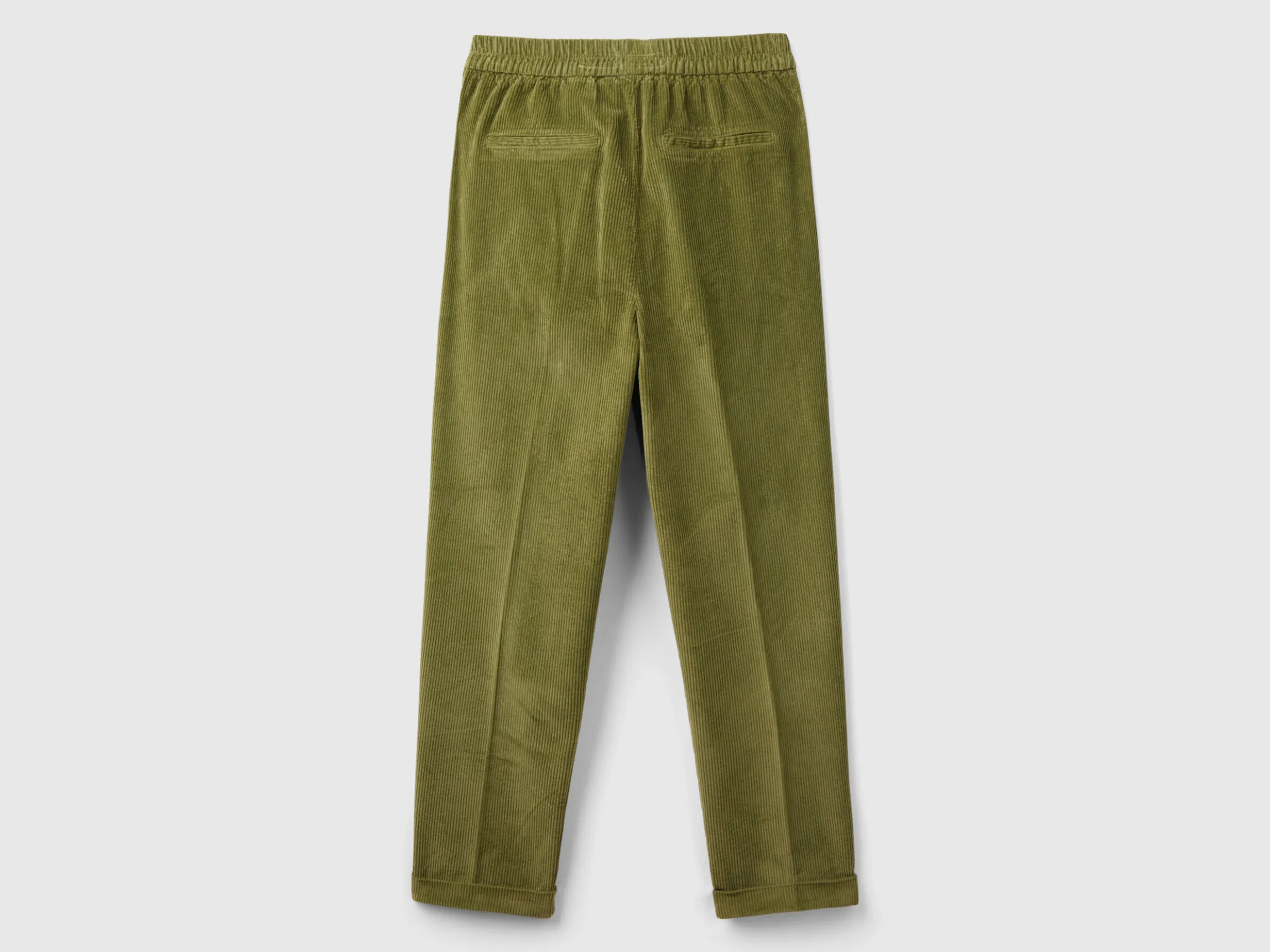 Chinos in velvet with stretch waist