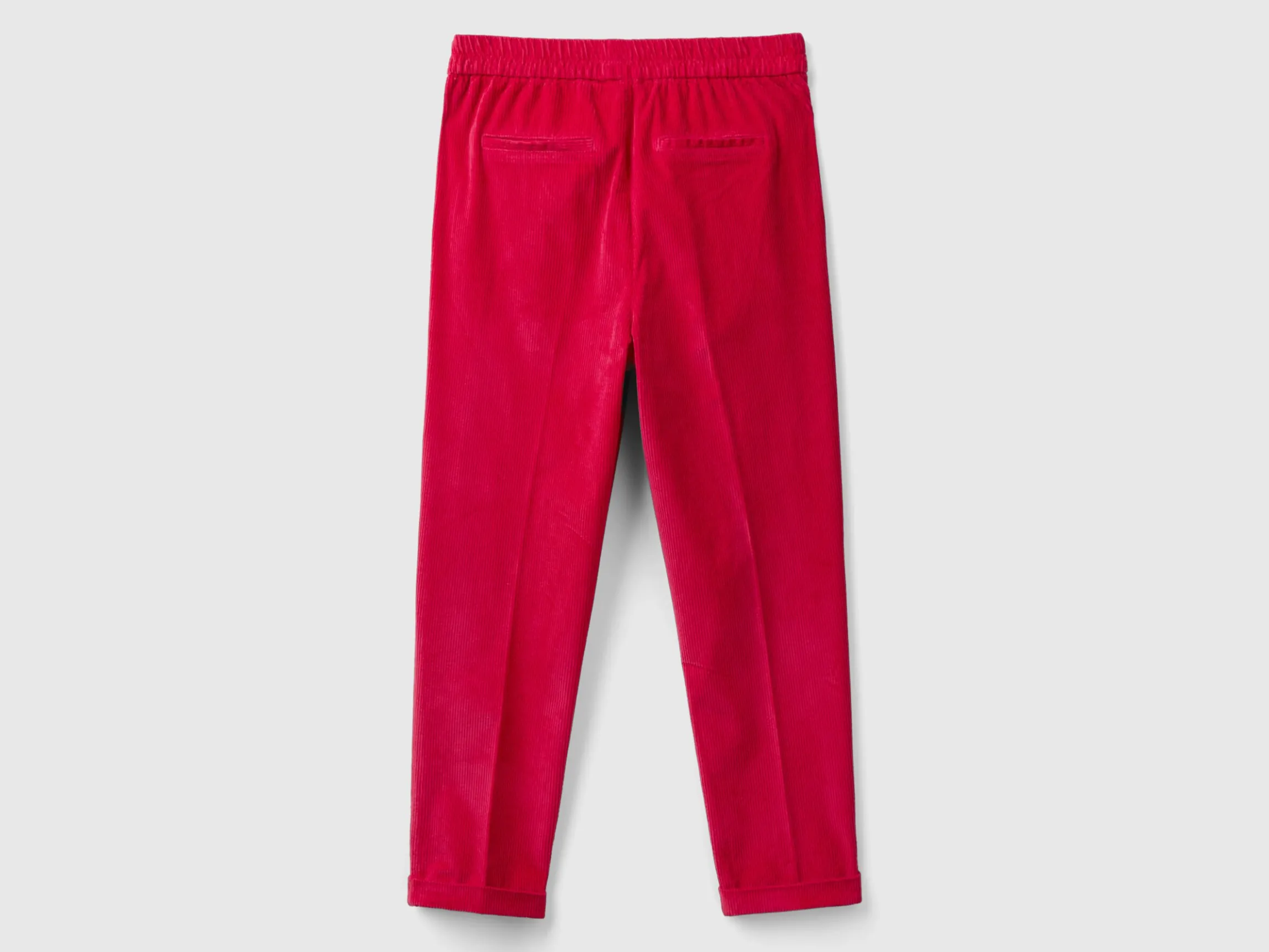 Chinos in velvet with stretch waist