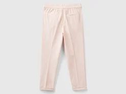 Chinos in velvet with stretch waist