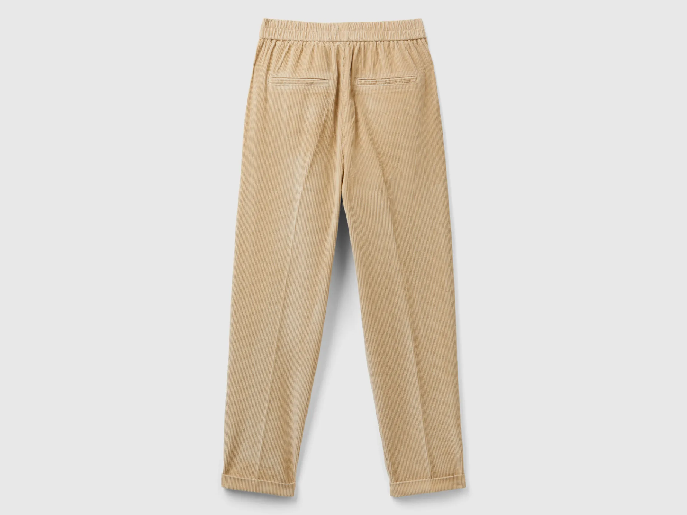 Chinos in velvet with stretch waist