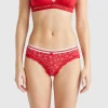 Christmas culotte-style underwear with lace