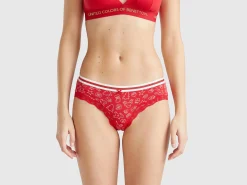 Christmas culotte-style underwear with lace