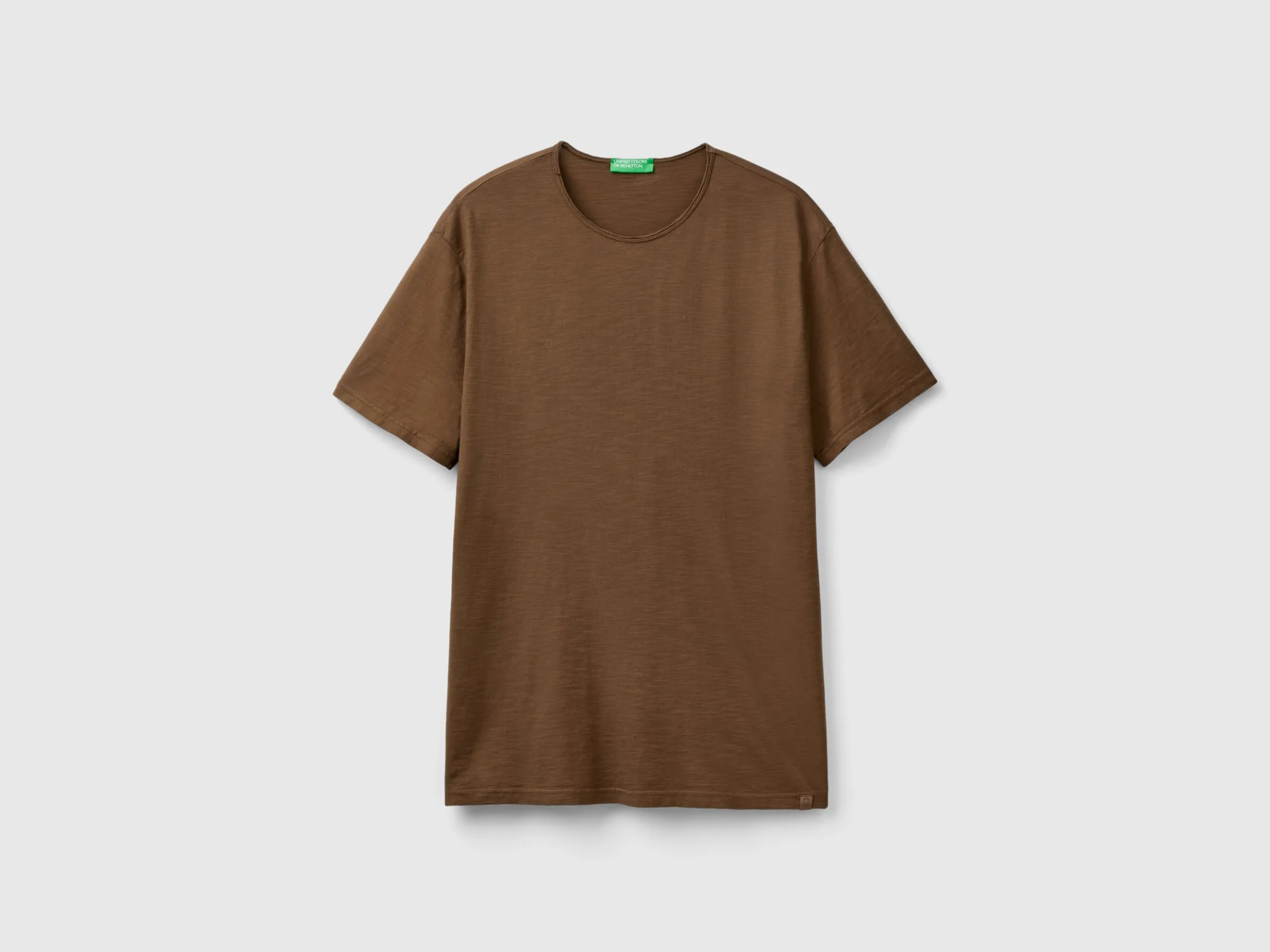 Coffee t-shirt in slub cotton