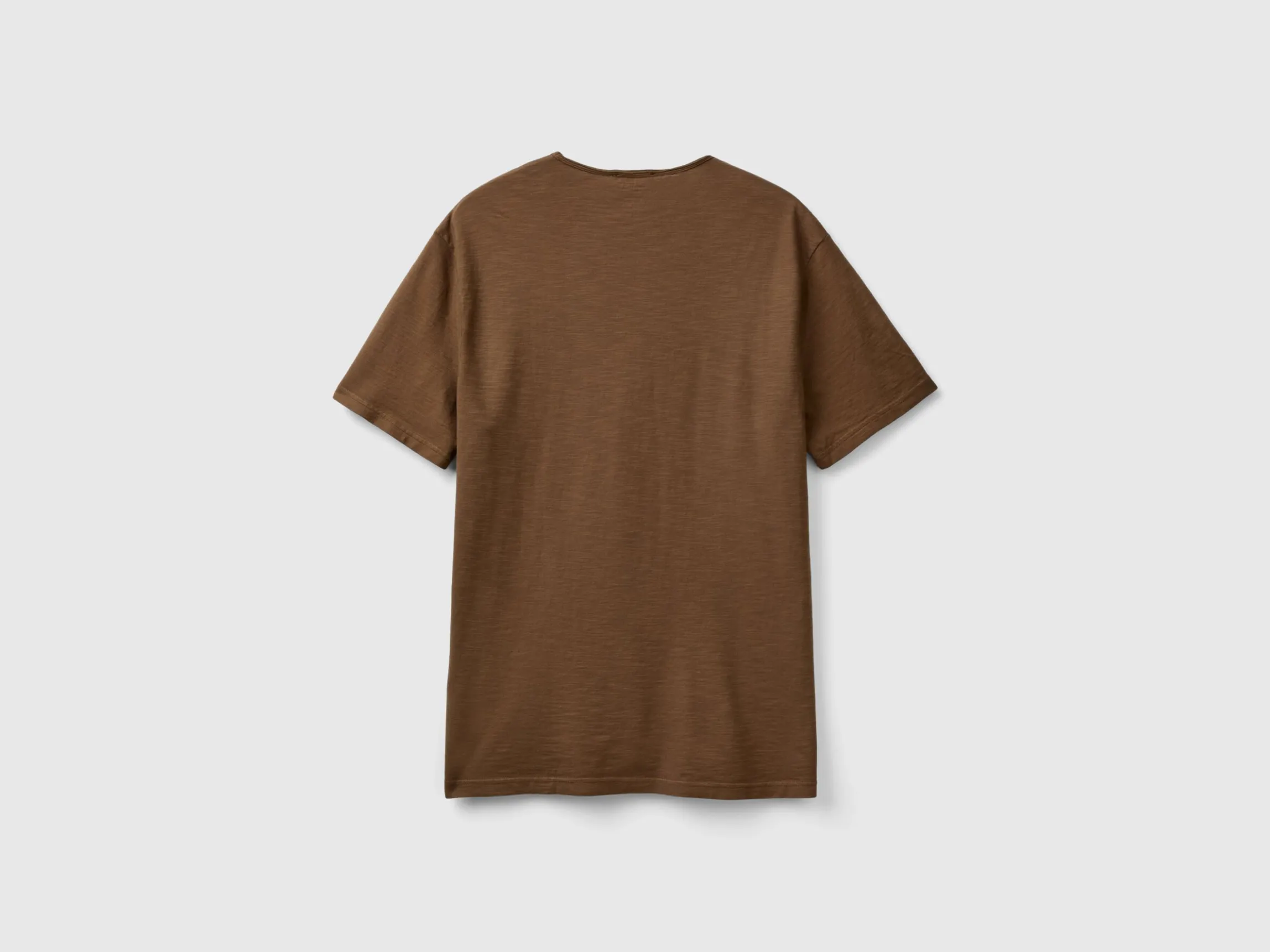 Coffee t-shirt in slub cotton
