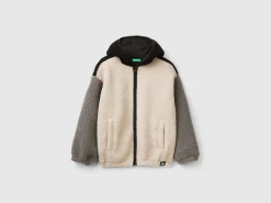 Color block fleece hoodie