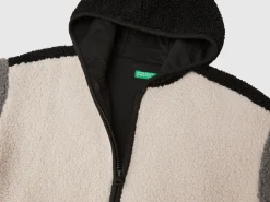 Color block fleece hoodie