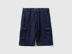 Cotton blend cargo shorts