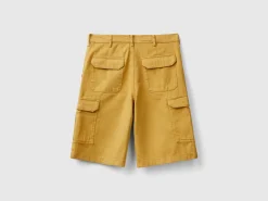 Cotton blend cargo shorts