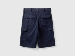 Cotton blend cargo shorts