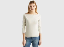 100% cotton boat neck sweater