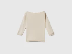 100% cotton boat neck sweater