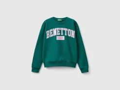 100% cotton sweatshirt with glittery logo