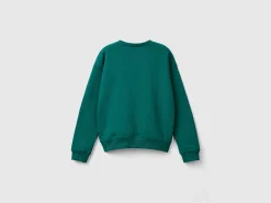 100% cotton sweatshirt with glittery logo