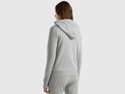 100% cotton sweatshirt with zip and hood