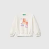 Cream Barbie sweatshirt with glossy print