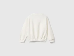 Cream Barbie sweatshirt with glossy print