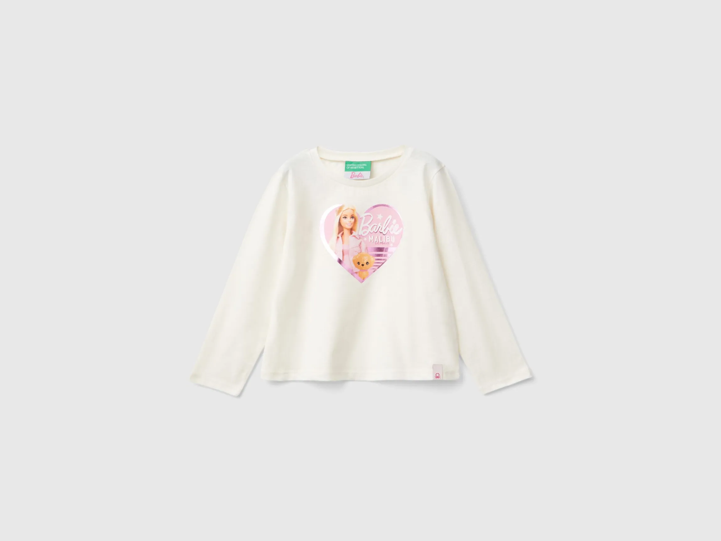 Cream Barbie t-shirt with glossy print