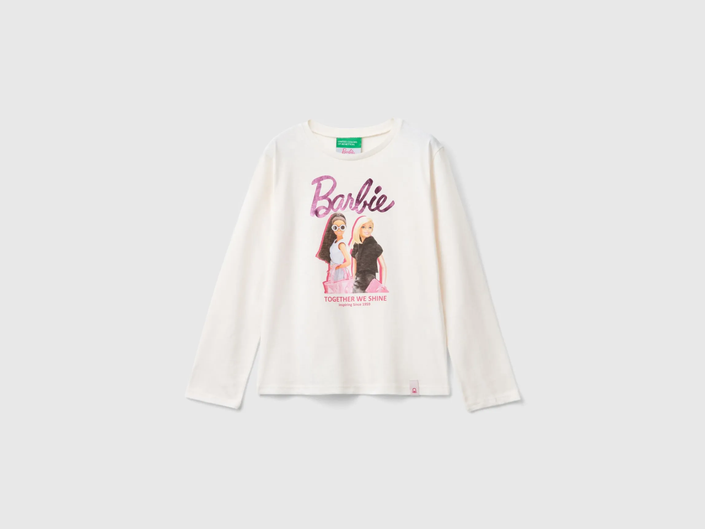 Cream Barbie t-shirt with glossy print