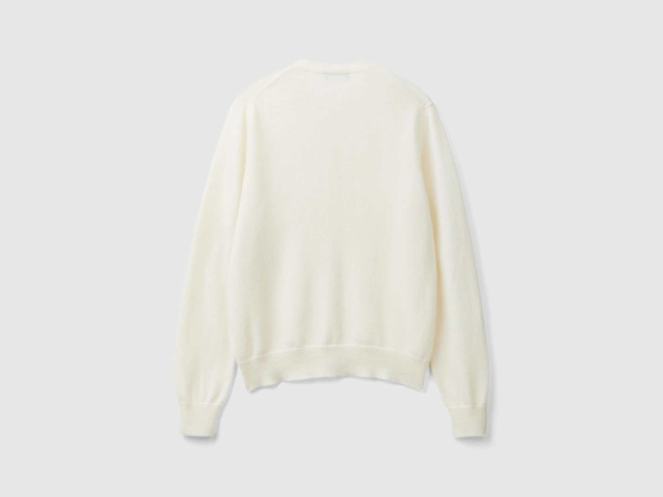 Cream white cardigan in pure cashmere