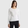 Crew neck cardigan in pure cotton