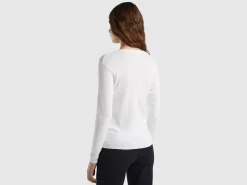 Crew neck cardigan in pure cotton