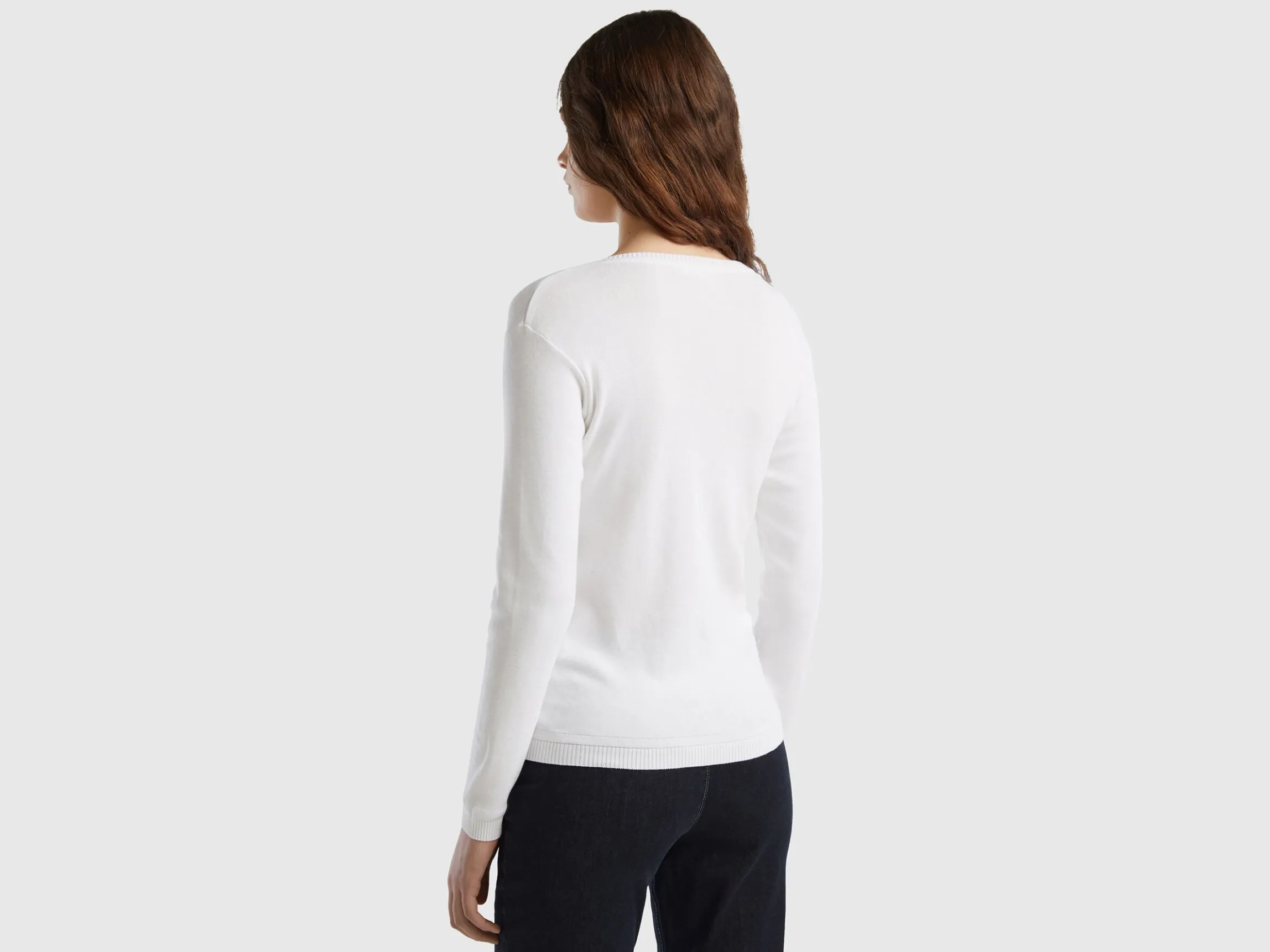 Crew neck cardigan in pure cotton