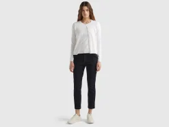 Crew neck cardigan in pure cotton