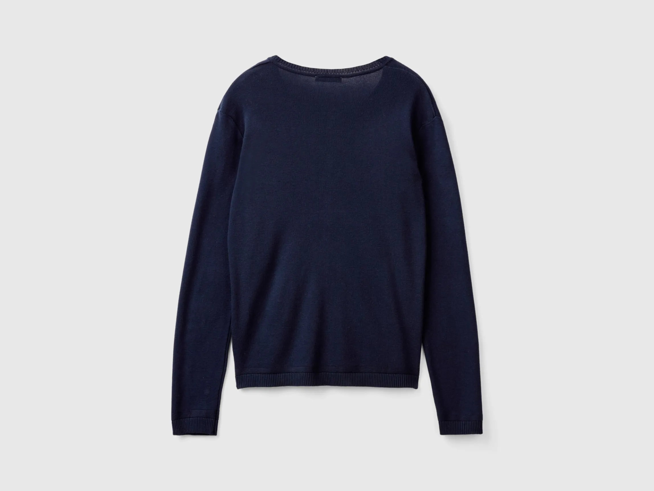 Crew neck cardigan in pure cotton