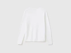 Crew neck cardigan in pure cotton