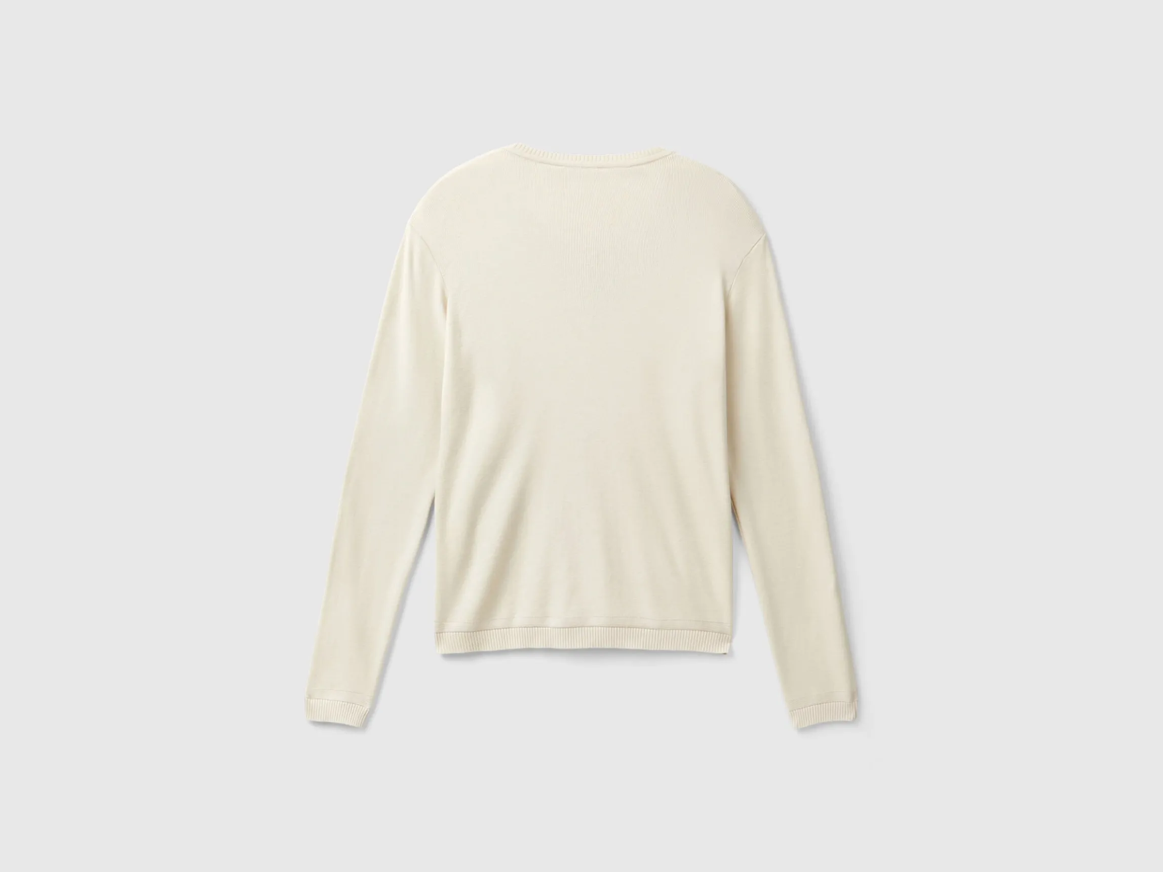 Crew neck cardigan in pure cotton
