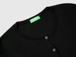 Crew neck cardigan in pure cotton