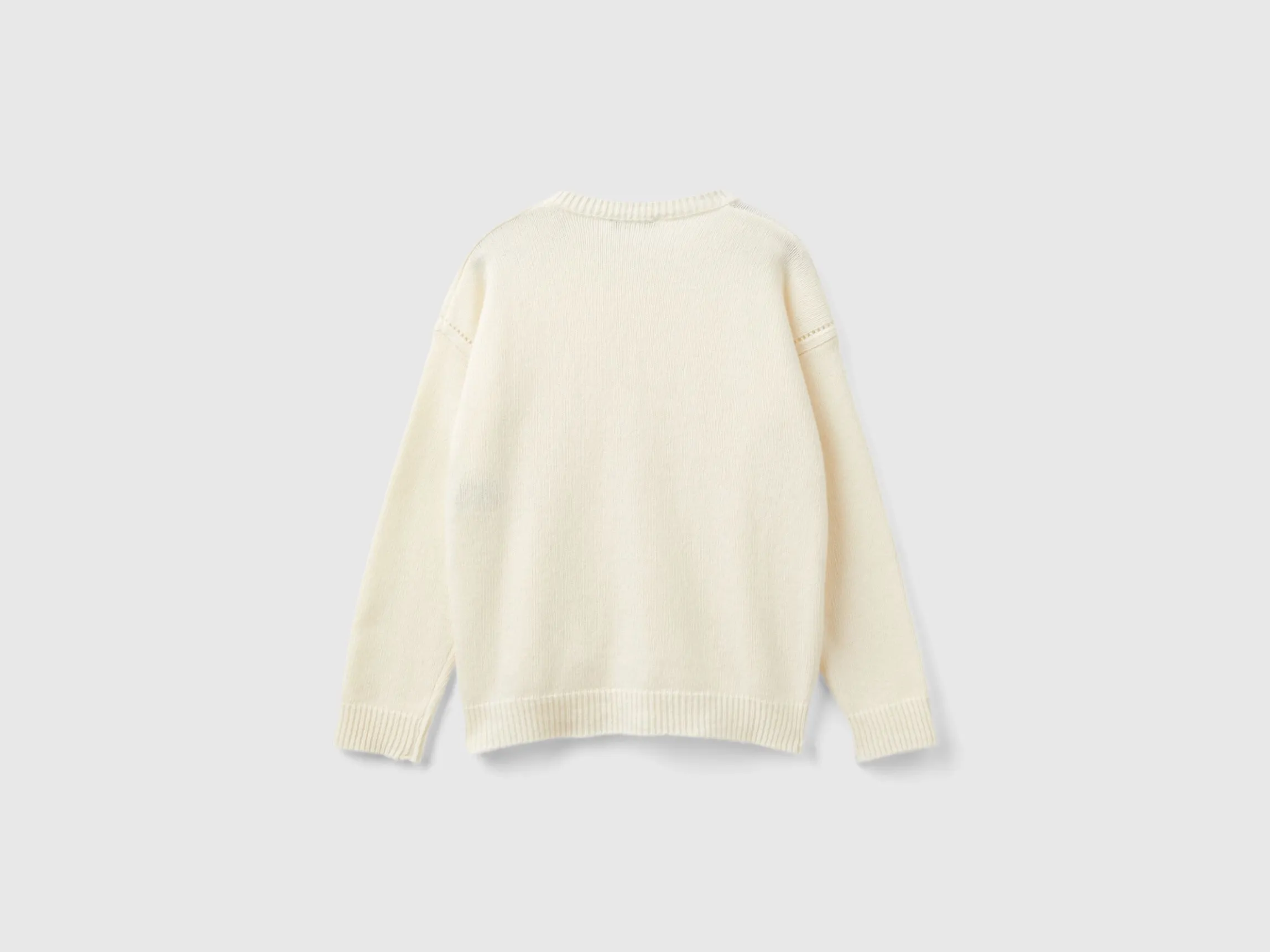 Crew neck cardigan with rhinestone logo