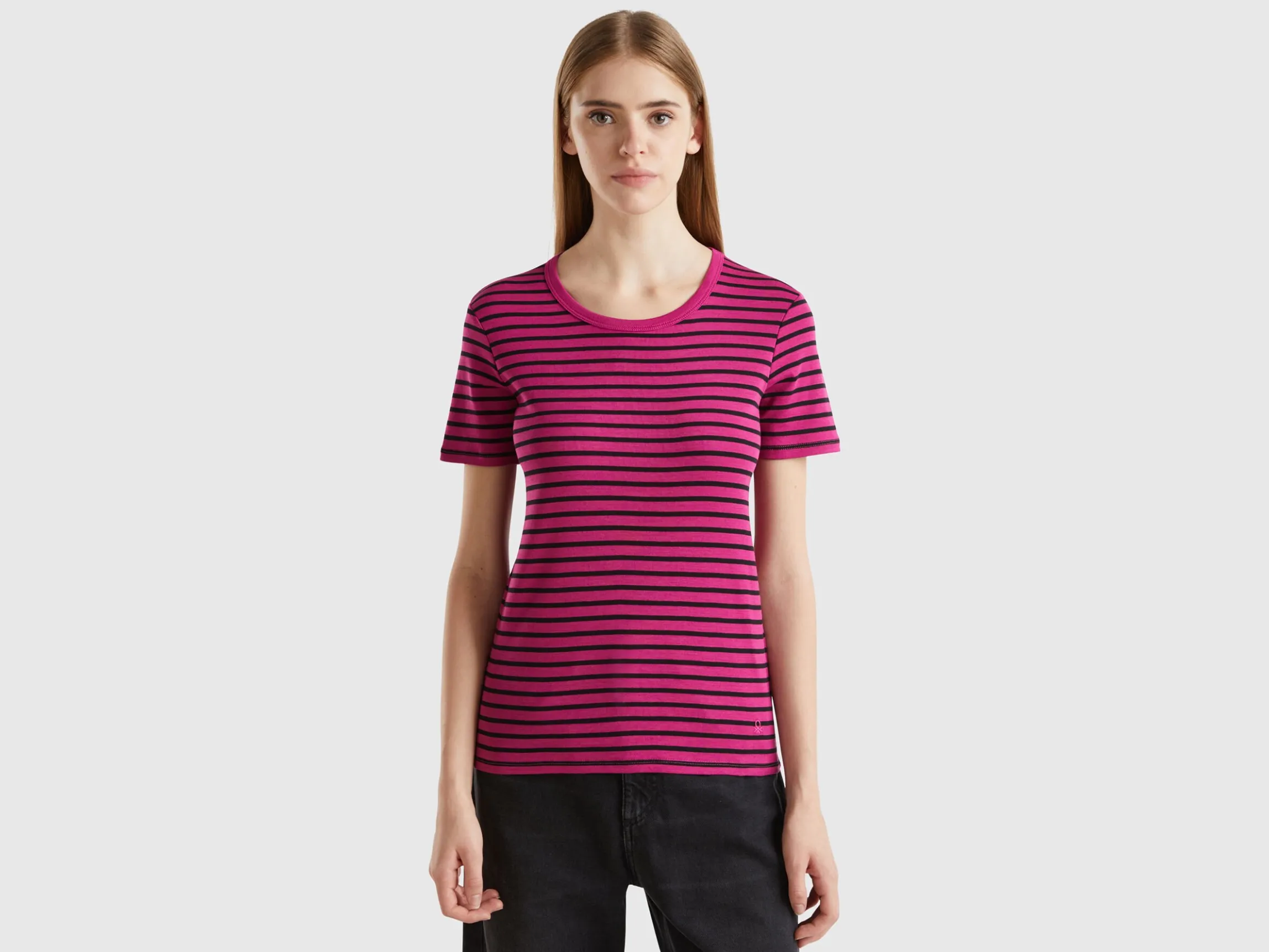 Crew neck striped t-shirt