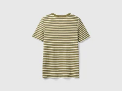 Crew neck striped t-shirt