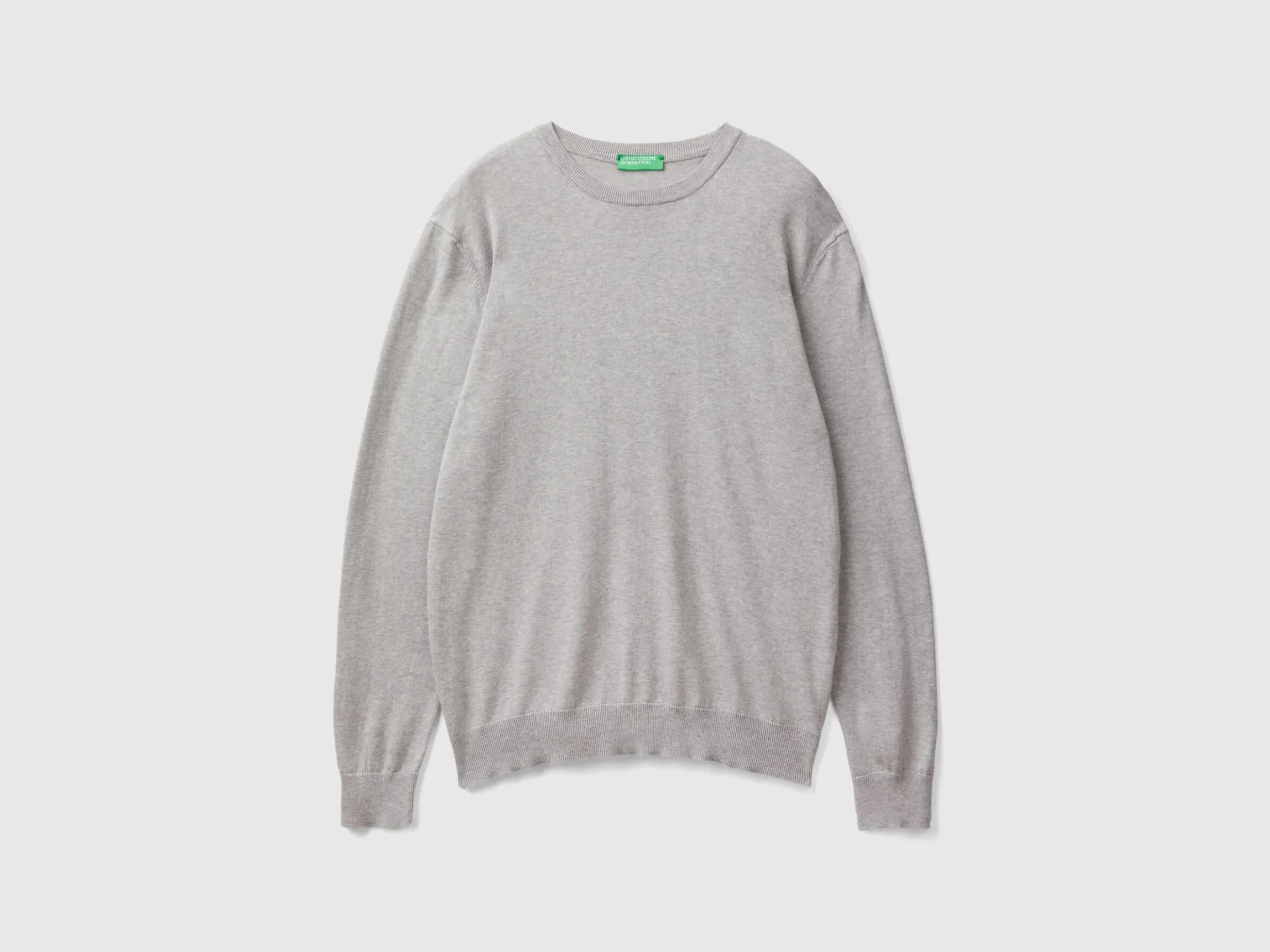 Crew neck sweater in 100% cotton