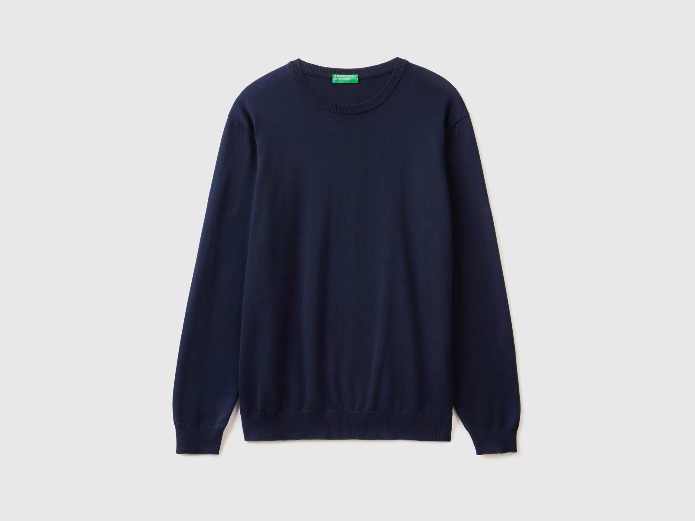 Crew neck sweater in 100% cotton