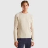 Crew neck sweater in cashmere blend