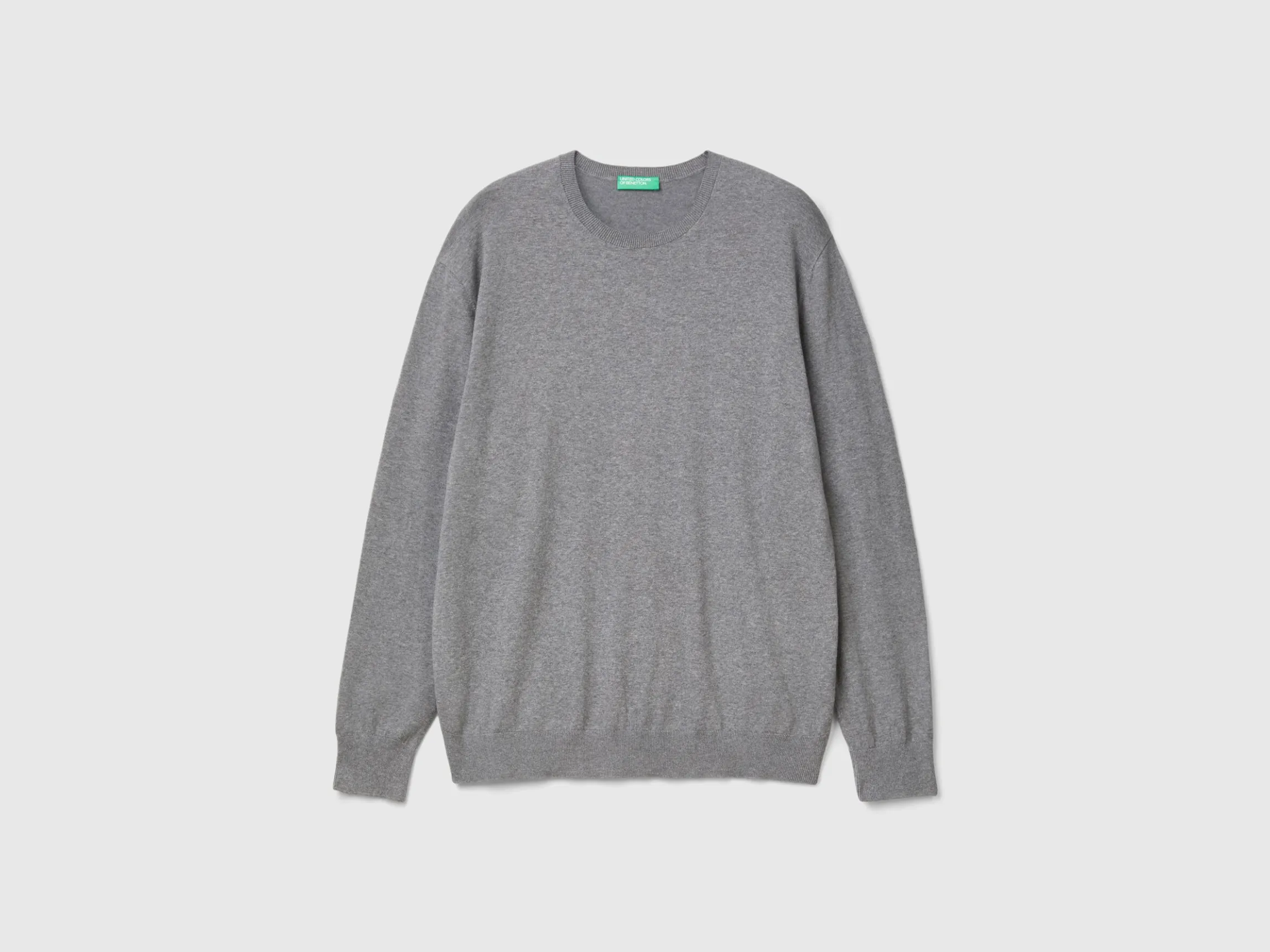 Crew neck sweater in lightweight cotton blend
