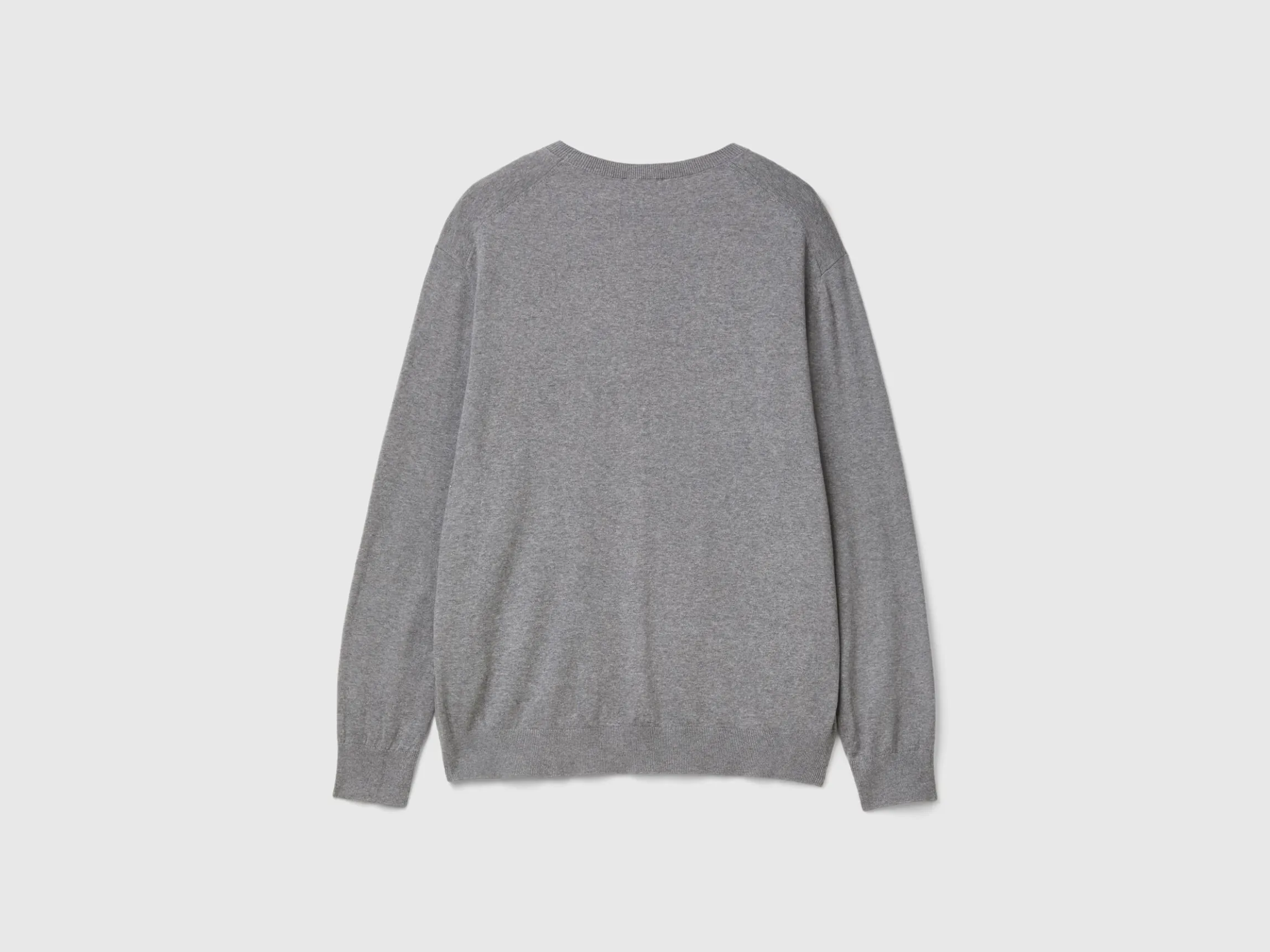 Crew neck sweater in lightweight cotton blend