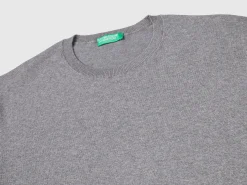 Crew neck sweater in lightweight cotton blend