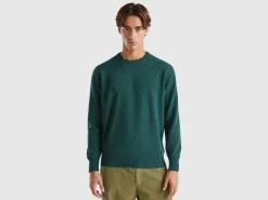 Crew neck sweater in pure Merino wool