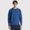 Crew neck sweater in pure Merino wool